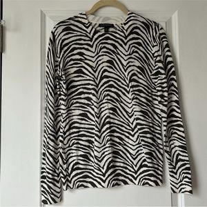 Banana Republic Zebra print knit top, XS